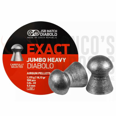 JSB Match Diabolo Exact Jumbo Heavy .22 18.13gr Diablo 500 Rounds