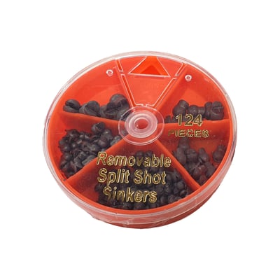 Monster Removable Split Shot Sinkers 124 Pieces