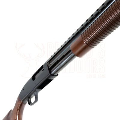 Mossberg 500 Retrograde Persuader Walnut Cyl Bore 12ga with Heat Shield