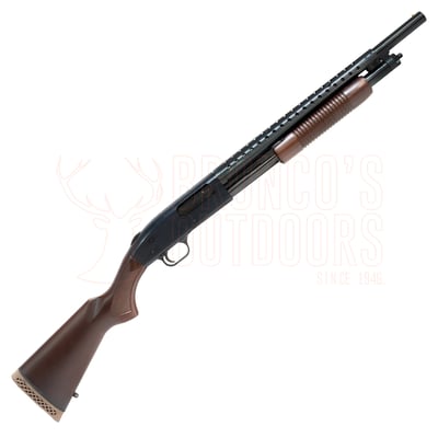 Mossberg 500 Retrograde Persuader Walnut Cyl Bore 12ga with Heat Shield