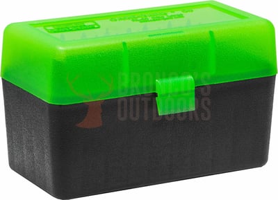 MTM Case-Gard Flip-Top Rifle Ammo Box Clear Green/Black