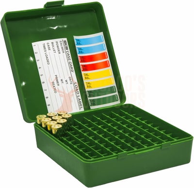 MTM Case-Gard Handgun Flip-Top Ammo Box Green