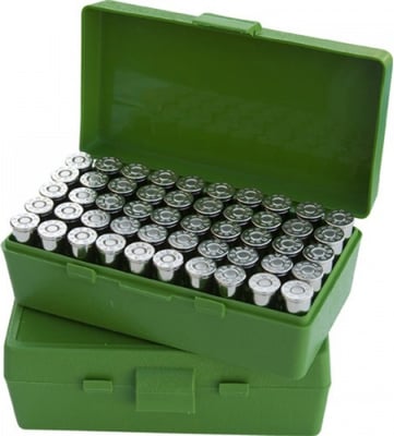 MTM Fliptop Pistol Ammo Box 50 Rounds 9mm & .380 ACP