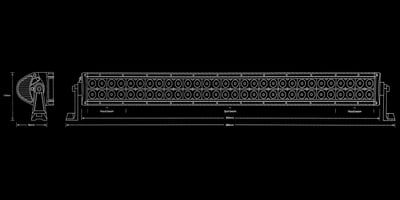 Night Saber Curved LED Light Bar 800mm 14,400 Lumens