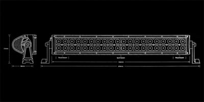 Night Saber Curved Light Bar 546mm 9600 Lumens