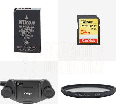 Nikon COOLPIX P950 83x Super Zoom Camera + Element MII Aluminium Tripod + Adventura TLZ 30 II Camera Bag + SanDisk Extreme 64GB SDXC Card