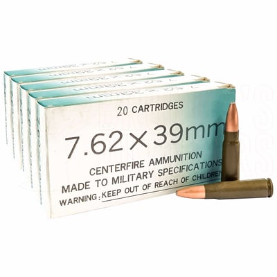 Norinco Surplus 7.62x39 123gr SP 100 Rounds