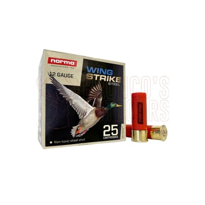 Norma Wingstrike 12ga 3" 36gr Steel #2 25 Rounds