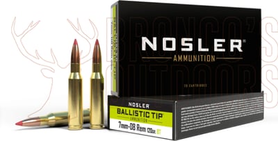 Nosler Ballistic Tip 7mm-08 Rem 120gr Ballistic Tip 20 Rounds