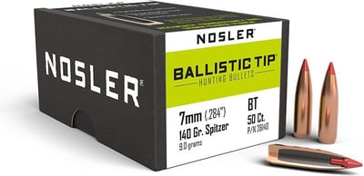 Nosler Ballistic Tip Hunting Projectiles 7mm .284" 140gr 50 Count