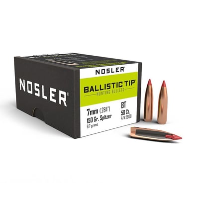 Nosler Ballistic Tip Hunting Projectiles 7mm .284" 150gr 50 Quantity