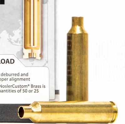 Nosler Custom Cartridge Brass - Ready to Load Precision Engineered Cases
