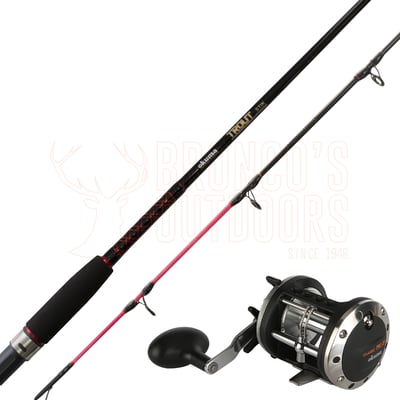 Okuma Trout Stik TST561M 5'6" 6-10kg + Okuma Classic CLX300L Trolling Reel 100yds Lead Line