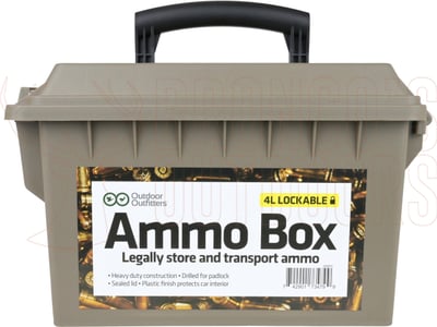 Outdoor Outfitters Polymer Lockable Ammo Box .30 Cal 4L