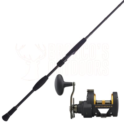 Penn Battalion II Slow Pitch Overhead Rod 6'8" PE:3 + Penn Fathom II Star Drag Reel 8XN