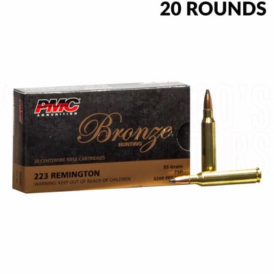 PMC Bronze .223 Rem 55gr SP 20 Rounds