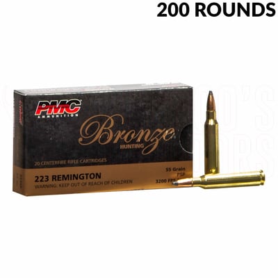 PMC Bronze .223 Rem 55gr SP 200 Rounds