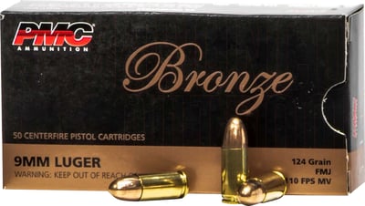 PMC Bronze 9mm Luger 124gr FMJ 1000 Rounds