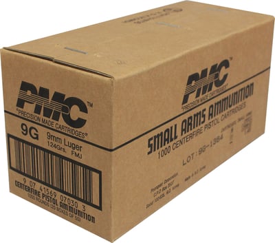 PMC Bronze 9mm Luger 124gr FMJ 1000 Rounds