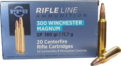PPU .300 Win Mag 180gr SP 20 Rounds
