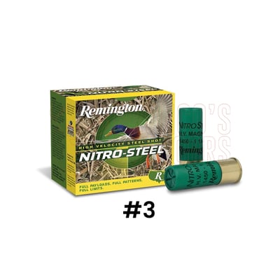 Remington Nitro Steel 12ga 3" 36gm #3 250 Rounds