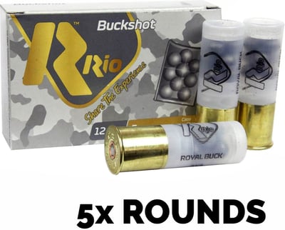 Rio Royal Buck 12ga 2 3/4" 12 Ball #1 Buckshot 5 Rounds