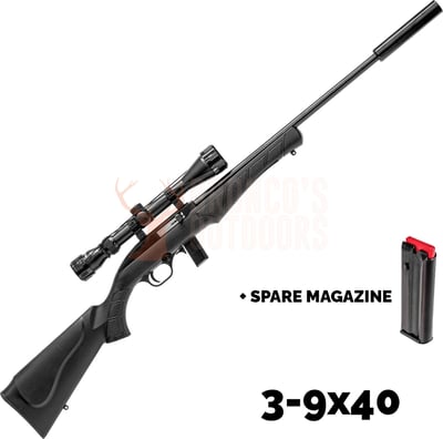 Rossi 7022 .22 LR + Nikko Stirling Mountmaster 3-9x40 Riflescope + Rimfire Suppressor