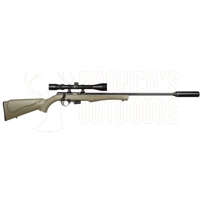 Rossi 8117 Green Stock .17 HMR + Nikko Stirling Mountmaster 3-9x40mm + Nielsen Sonic 35 Rimfire Suppressor