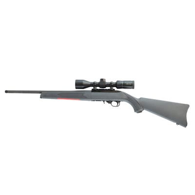 Ruger 10/22 Blued Synthetic Carbine Threaded .22 LR + Burris Fullfield IV Riflescope 2.5-10x42mm Ballistic E3 Reticle + Stealth Steel Weaver Scope Rings 1" Low