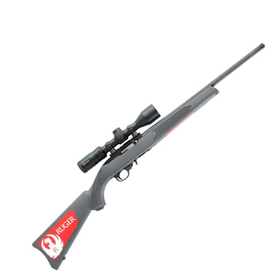 Ruger 10/22 Blued Synthetic Carbine Threaded .22 LR + Burris Fullfield IV Riflescope 2.5-10x42mm Ballistic E3 Reticle + Stealth Steel Weaver Scope Rings 1" Low