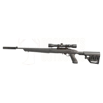 Ruger 10/22 Blued Synthetic Tac Hammer Stock .22 LR + 3-9x32mm Scope + 2 Spare Magazines + Suppressor