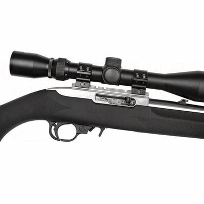 Ruger 10/22 Hogue Stainless Steel .22 LR Rifle + 3-9x40mm Scope + Suppressor