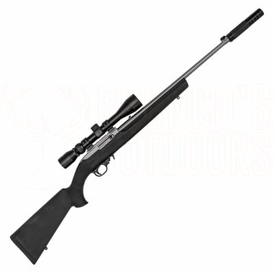 Ruger 10/22 Hogue Stainless Steel .22 LR Rifle + 3-9x40mm Scope + Suppressor