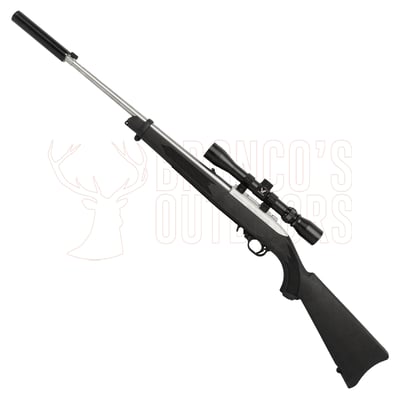 Ruger 10/22 Synthetic Stainless .22 LR + 3-9x32 Scope + Suppressor