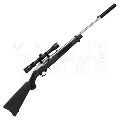 Ruger 10/22 Synthetic Stainless .22 LR + 3-9x32 Scope + Suppressor