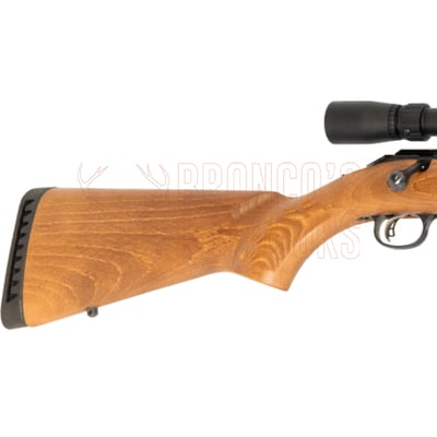 Ruger American Rimfire Wood .22 LR 22" + Leupold VX-Freedom 3-9x40 Hunt-Plex Riflescope + Stealth 3/8 Dovetail Alloy Rings 1"