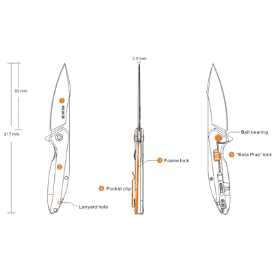 Ruike P128-SF Folding Knife