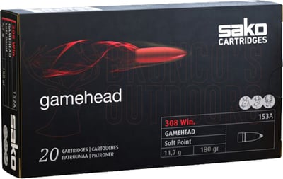 Sako Gamehead .308 Win 180gr SP 20 Rounds