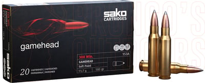 Sako Gamehead .308 Win 180gr SP 20 Rounds