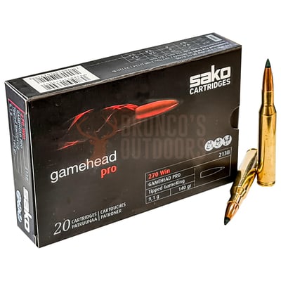 Sako Gamehead Pro .270 Win 140gr Tipped GameKing 20 Rounds