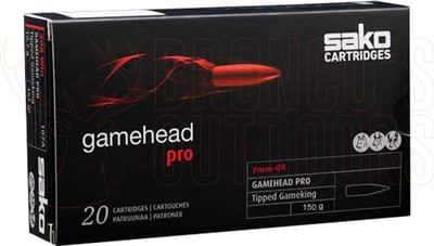 Sako Gamehead Pro .7mm-08 Rem 150gr Polymer Tip 20 Rounds