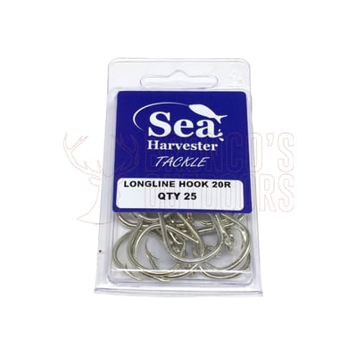 Sea Harvester Longline Hooks Size 20, 25 Pack