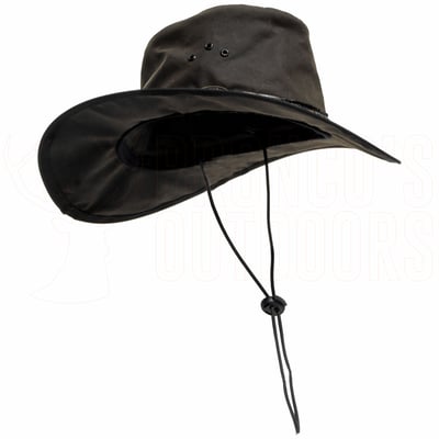 Selke 103 Cotton Oilskin Hat with Fly Band Brown