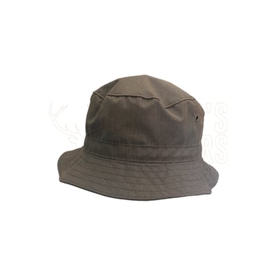 Selke 111 Cotton Oilskin Bucket Hat Brown