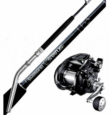 Shimano Status 5'6" PE:5-8 Bent Butt Rod + Shimano Forcemaster 9000 Electric Reel + 80lb Braid