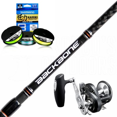 Shimano Torium 20PG-A + Shimano Backbone Jig 5'5" PE:5-8 400gm + PE: 8 300m