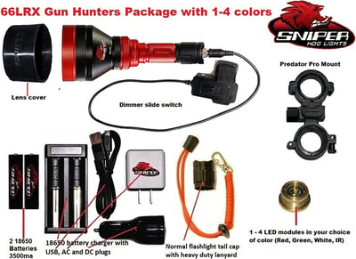 Sniper Hog Lights 66LRX Hunters Kit in Red LED