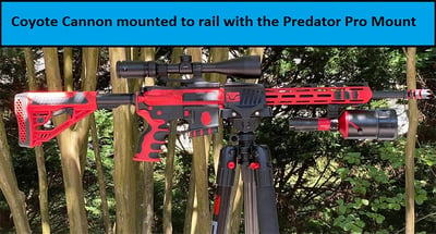 Sniper Hog Lights Coyote Cannon Light Red LED + Predator Pro Mount + 21700 Batteries & Charger