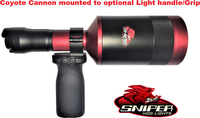 Sniper Hog Lights Coyote Cannon Light Red LED + Predator Pro Mount + 21700 Batteries & Charger