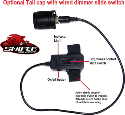 Sniper Hog Lights Coyote Cannon Light Red LED + Predator Pro Mount + 21700 Batteries & Charger